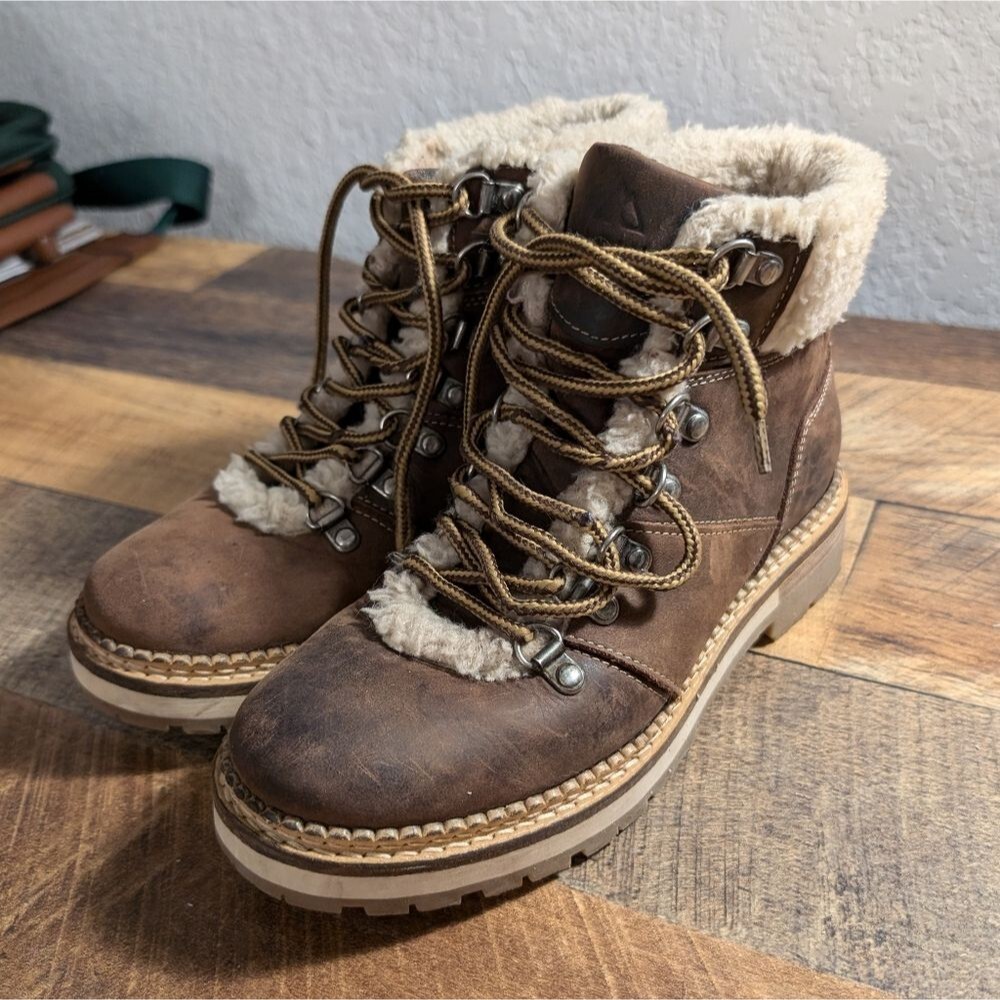 Alpine Design Holly 2.0 Winter Snow Boots Lined Leather Thick Rubber Sole - Picture 6 of 14